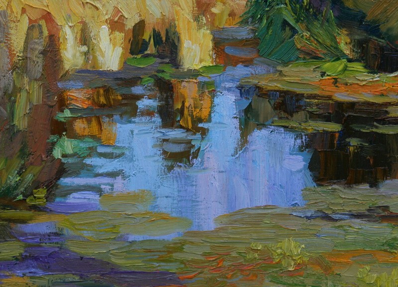 Original Autumn Day Landscape Oil Artwork Impressionism ART gallery
