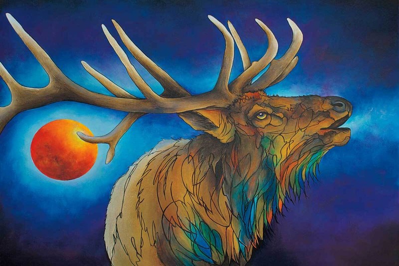 Micqaela JONES Breaking the Silence Canvas Art Native Western Shoshone Indian