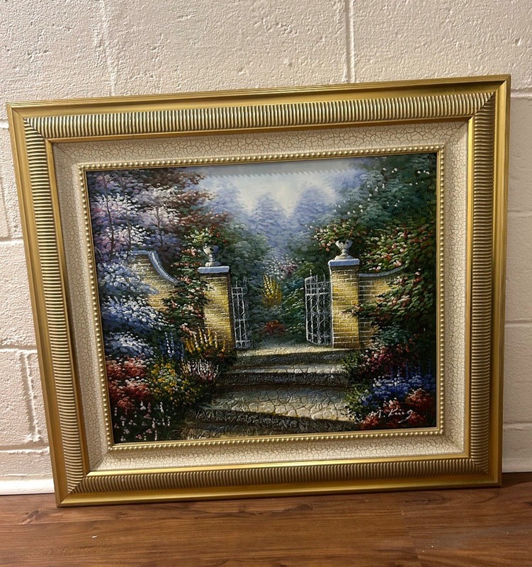 Garden framed painting