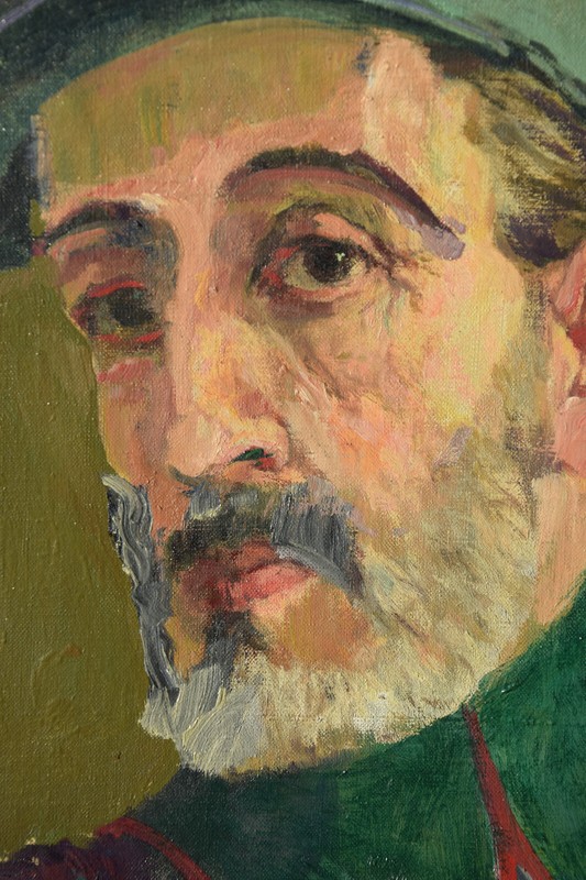 Herbert Grass 1886-1978 Heidelberg / Painting Self Portrait 1945 Soldier World War gallery