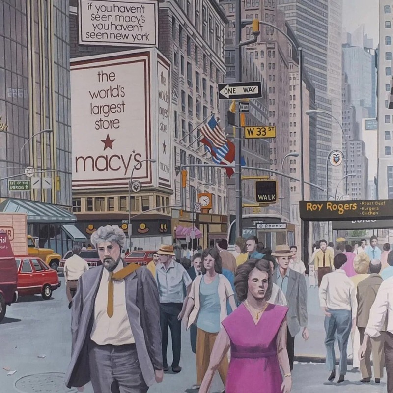 Matthew Popielarz, American (1926 - 2012) Oil on Canvas "New York City" 1987 gallery