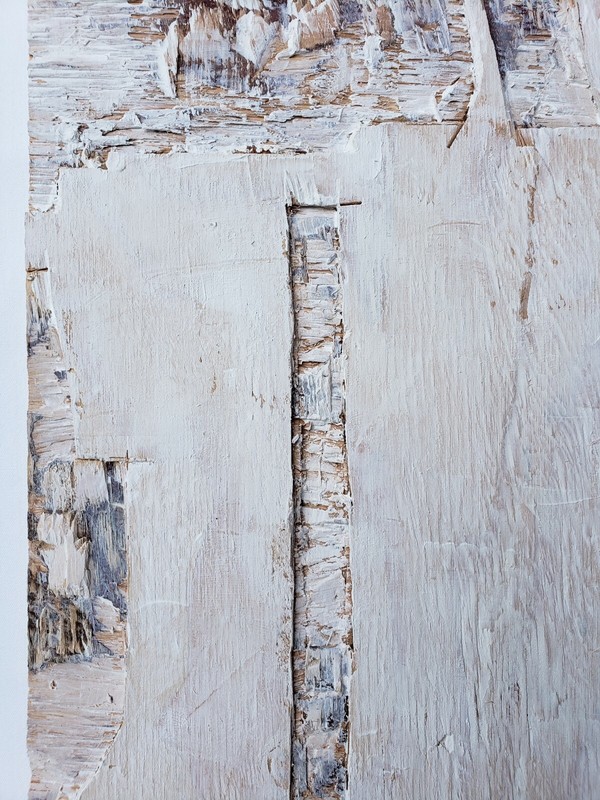 Original Minimal Textured Chiseled Painting On Reclaimed Wood By K.A.Davis gallery
