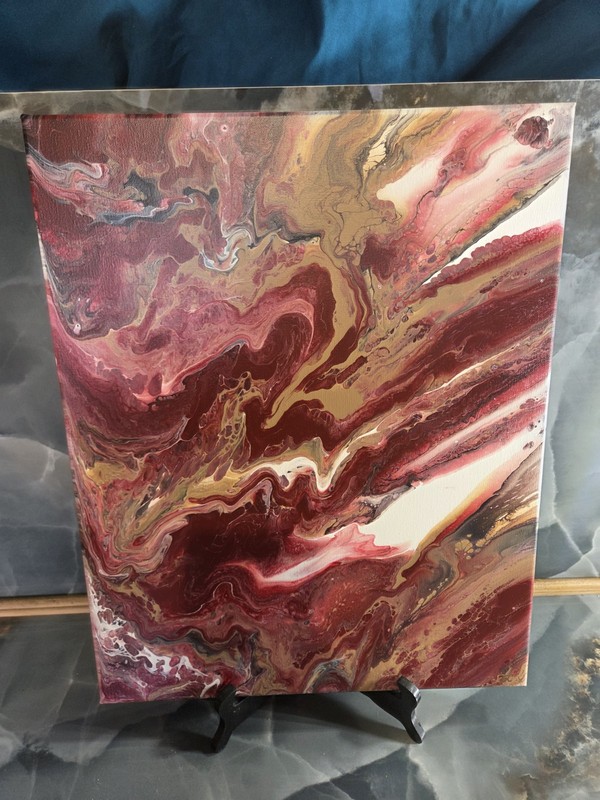 Original Abstract Art(16″x20″)Hand Painted Acrylic Art On Canvas [Blood Sky]