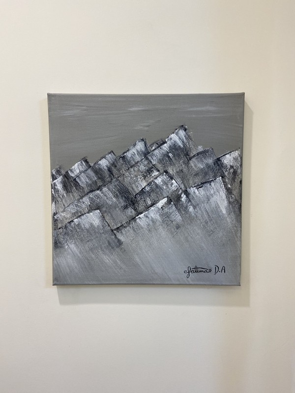 Sharp Randomness – Original Handmade Acrylic Painting on Canvas – 30×30 cm