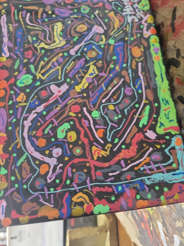 Abstract Contemporary 5x7 Acrylic Painting On Stretched Canvas gallery