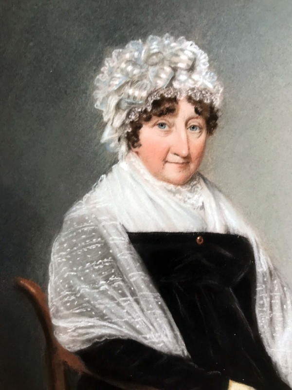 Federal Pastel ELLEN SHARPLES 'Seated Lady', 10"x8" gallery