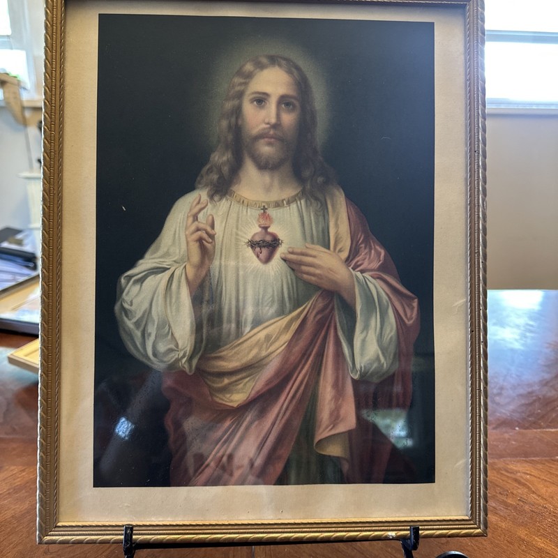Sacred Heart of Jesus Framed 15” X 12”