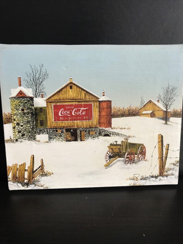 Coca Cola Canvas Print/Giclée by R. Smith, (Canvas 12″ x 15 1/2″)