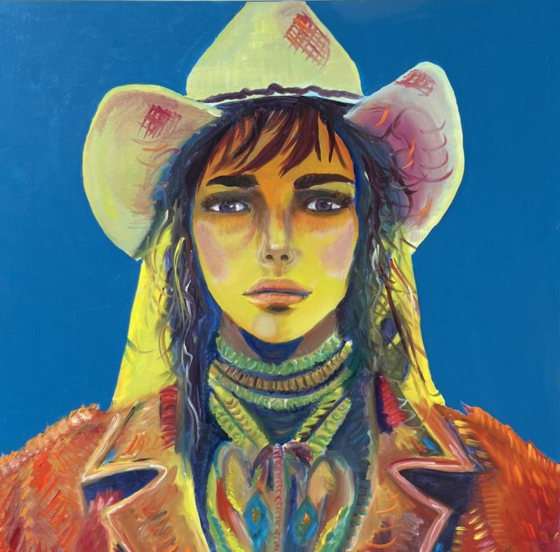 Original Artwork by seller 36 x 36″ One of a kind Original Corinne Turner