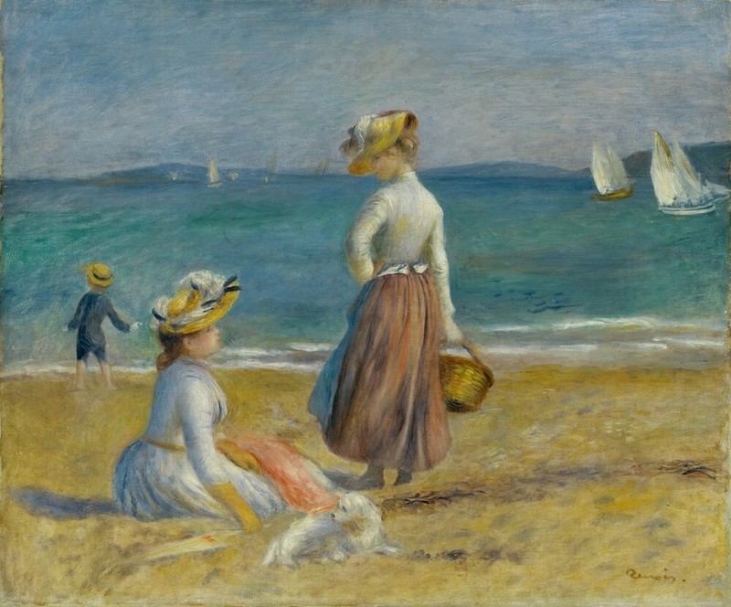 Pierre-Auguste Renoir Signed Oil Painting on Canvas 16×24 in Impressionism ..