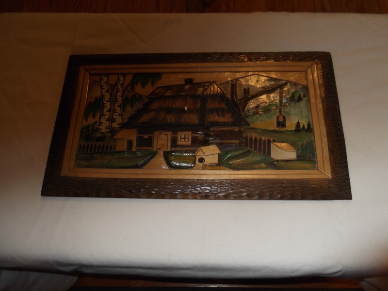 3 D Relief Polska DEA Daniela artwork vintage painting