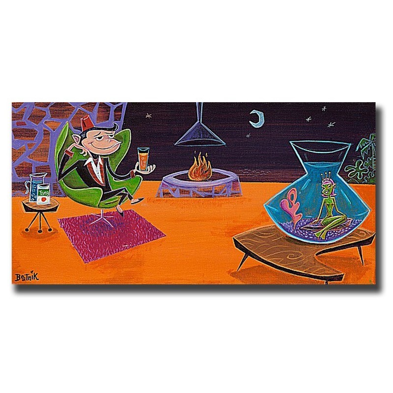Sea Monkey by Beatnik Gallery-Wrapped Canvas Giclee Artwork (12 in x 24 in)