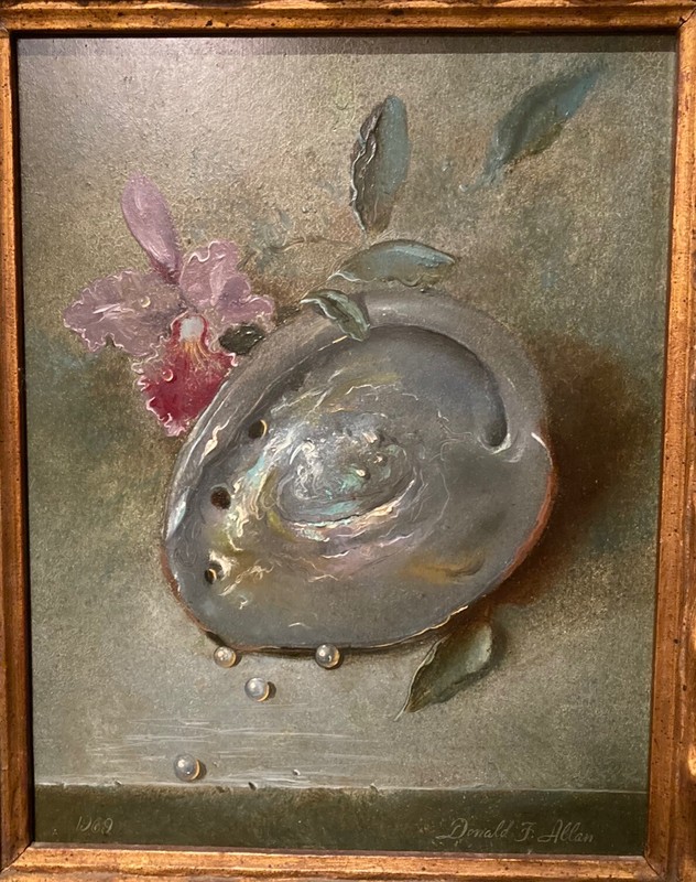 “Oyster Shells And Pearls” By: Donald F. Allan (Oil On Board)