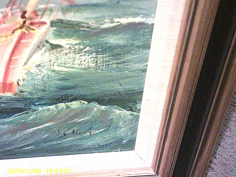 NAUTICAL SAILING SHIP MARITIME OCEAN ART 24X28 nice picture! gallery