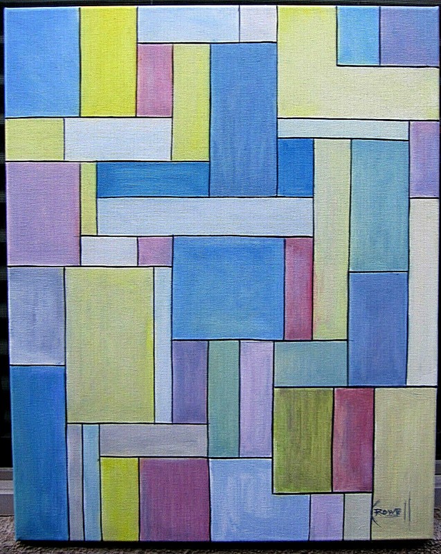 BELOW THE CLOUDS 16×20 big canvas abstract oil painting NEW signed Crowell