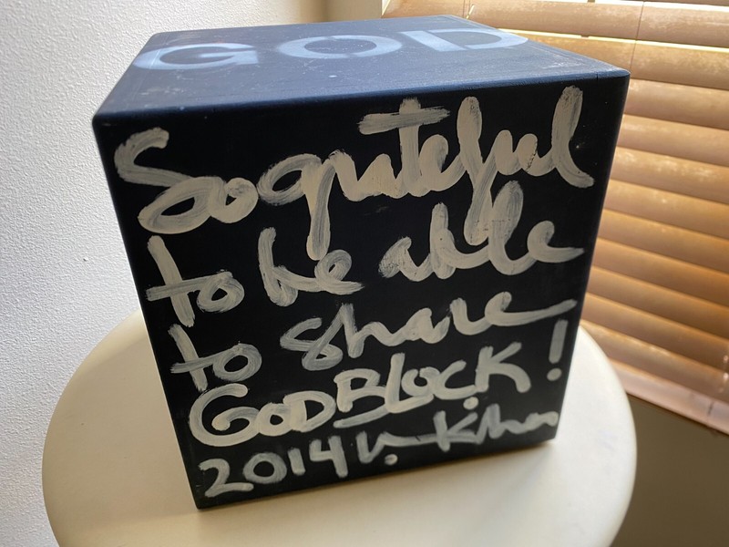 Val Kilmer Art Original Painting Sculpture «GodBlock» 2014 Signed Autograph