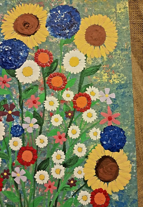 Lila McCullough Columbia SC HAPPY ART Original Acrylic on Wood Painting 11.5×24