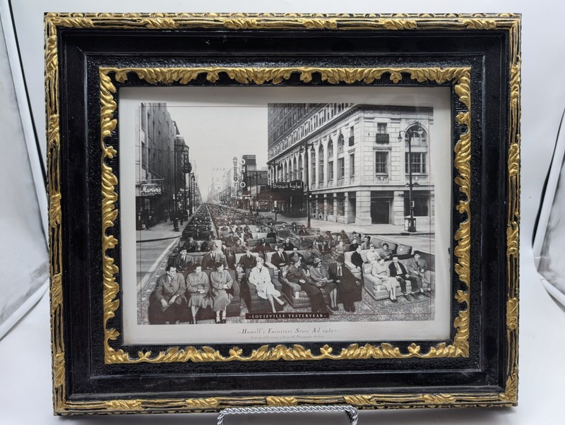 20″ X 17″ Gold Ornate Frame Historic Image Louisville Howells Furniture Ad 1951