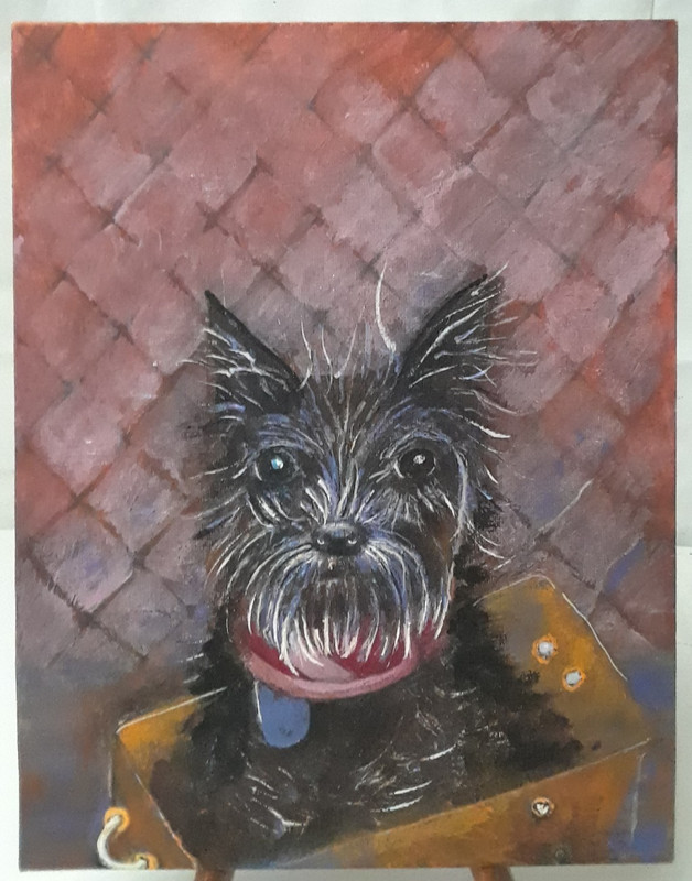 Optical Illusion Original Art PIXEL by Leean from Sweet Puppy to Demon Dog