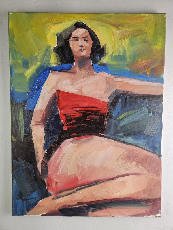 Jose Trujillo Original Oil Painting Signed Impressionism 2019 18 X 24