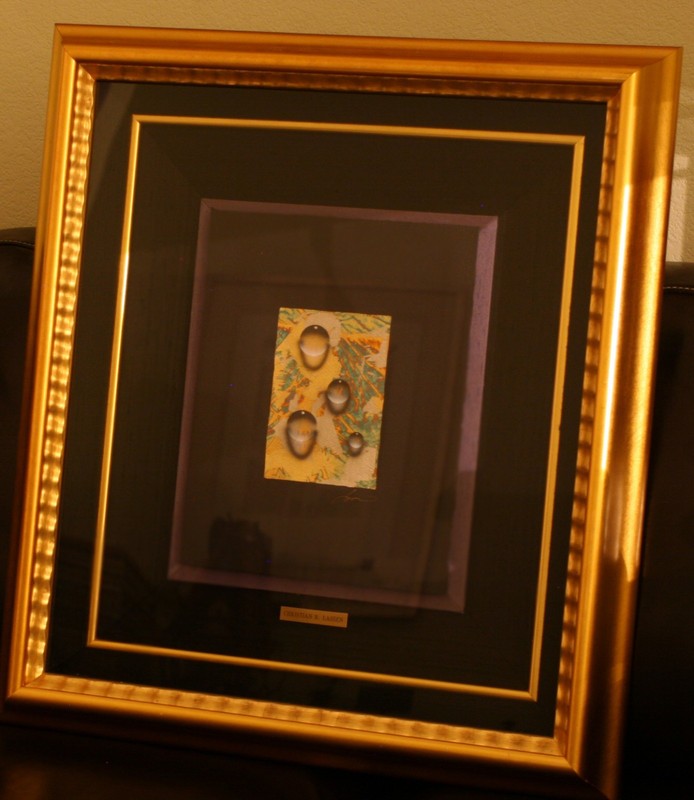 Christian R. Lassen "Essence" Original Gold Multi Leaf, Paint, and 4 Diamonds gallery