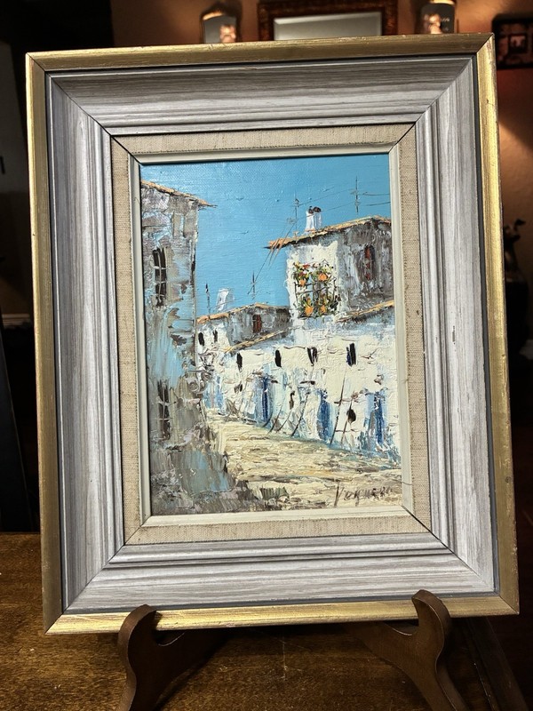 8.75″x6.25″ Oil on Canvas by Veguero in 12″x10″ Wooden Frame