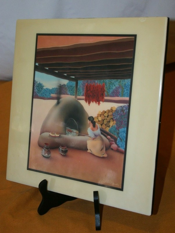 Tile Painting by Robert Arnold Titled: A Days Bread R-182