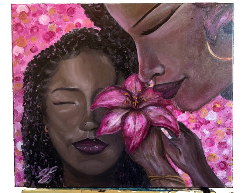 Signed Original Oil Painting Black excellence, sisters, women
