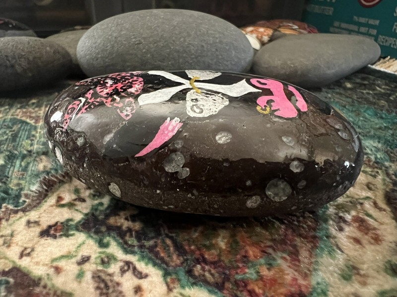 Acrylic Hand Painted Cow Rock gallery