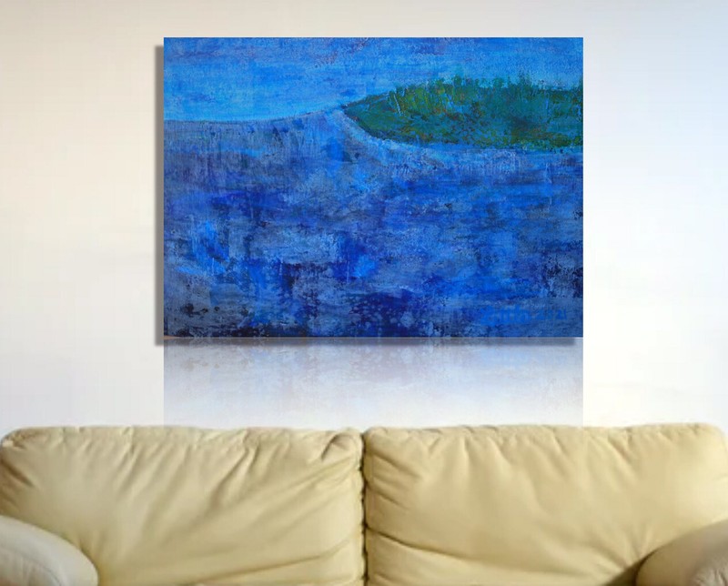 Original 26”x38” Acrylic, Signed, Abstract