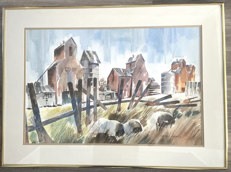 Original Watercolour By Gerry Morse 1922-2000, Framed, Double Matted Under Glass
