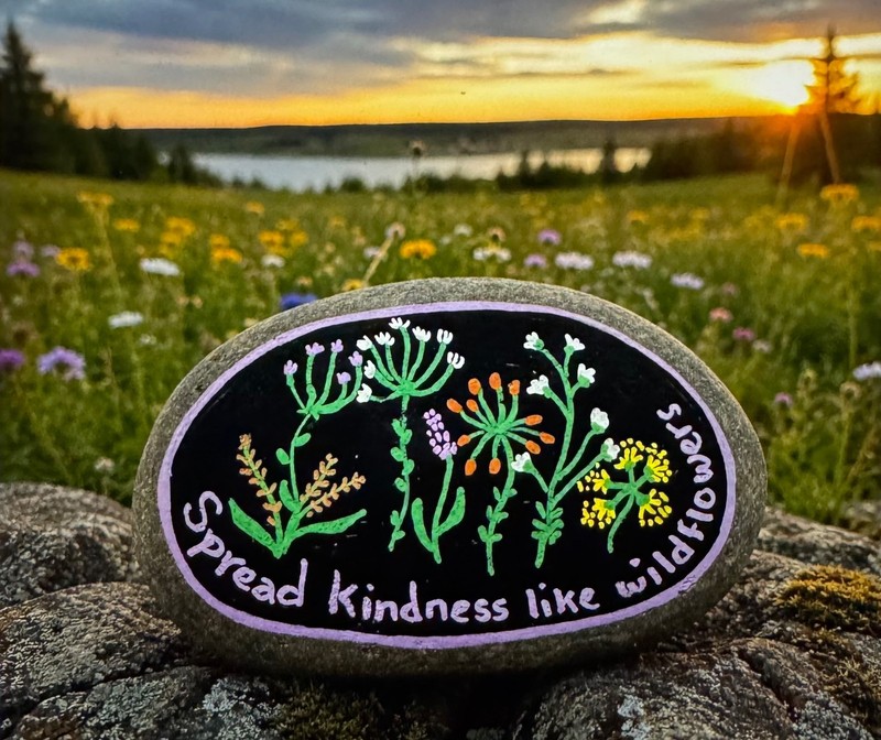KINDNESS HAND PAINTED ROCK
