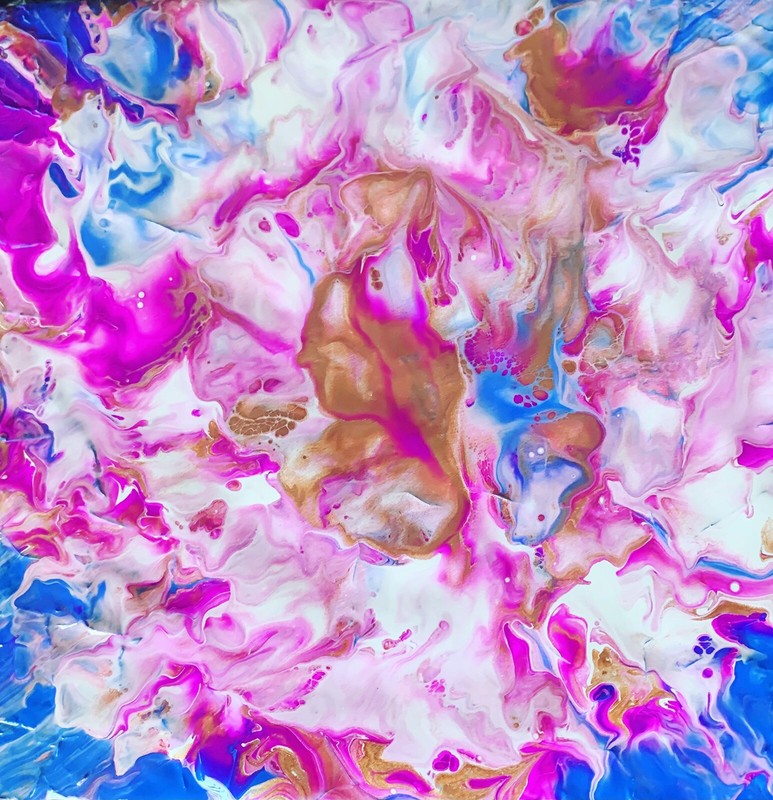 Hand Painted Original Abstract Fluid Art Dutch Pour Painting