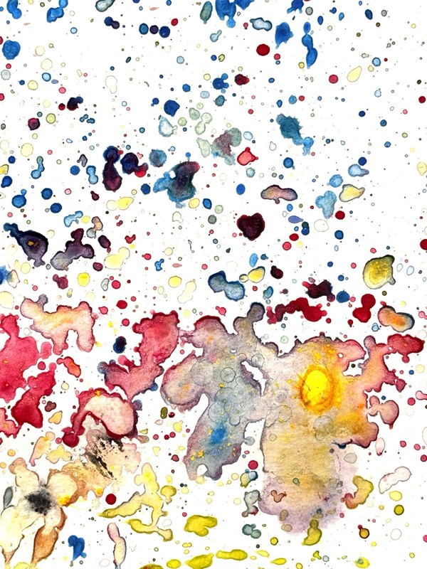 Original Abstract Expressionism 9X12 Paper Colorful Modern Handmade Signed gallery