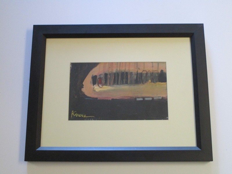 FINEST MIKE RIVERO PAINTING MID CENTURY CUBAN AMERICAN MODERNIST EXPRESSIONISM