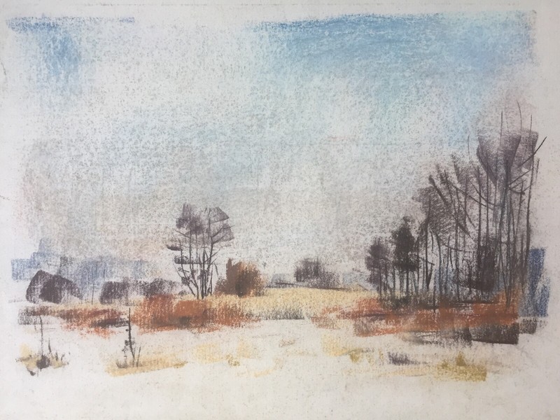 Franz Ehmke 1928-2018 GDR Painter° Winter Landscape Nature Botany Forest Travel°