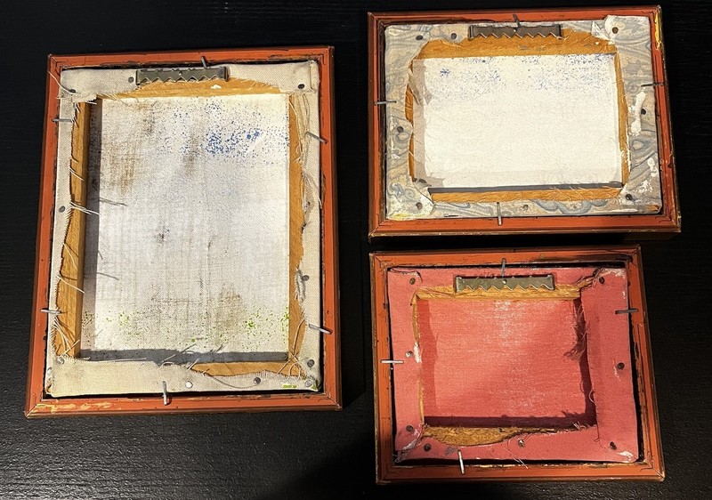 Small Caribbean Folk Art Signed Framed Set Of 3 Tropical VTG gallery