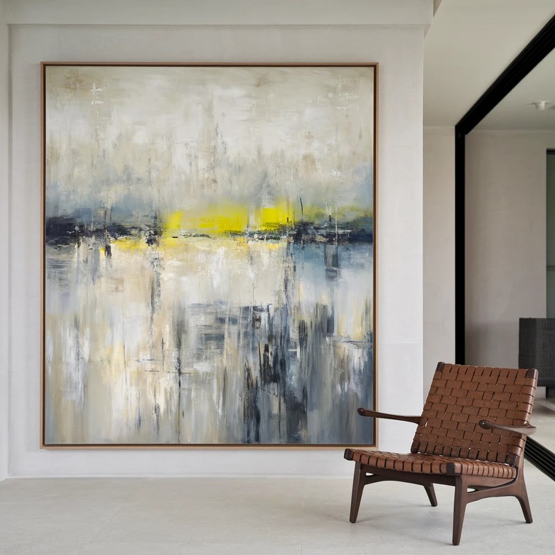 Original Oil Painting Abstract Avantgarde Summer Colours 100x120cm Canvas/Painting