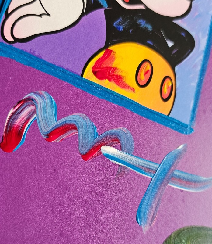 PETER MAX Mickey Mouse 2010 unique variation original mixed media HAND SIGNED gallery