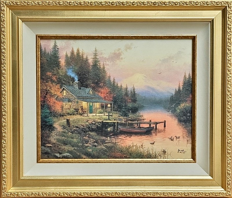 Thomas Kinkade The End of a Perfect Day 16x20 Oil on Canvas gallery