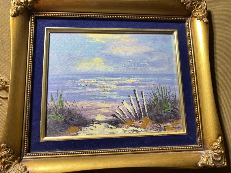 Tony «Beach And Seascape Scene» Oil On Board – Signed And Framed