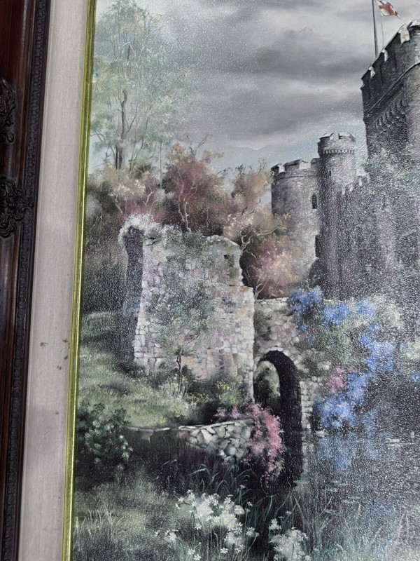 Limited Edition Canvas Print “Allington Castle Kent” by Marty Bell 1988 Framed gallery