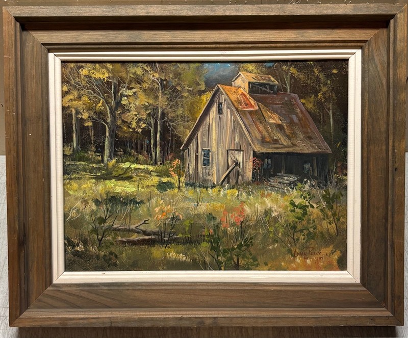 Vintage LORAN PERCY ‘Sugar House’ Gilford NEW HAMPSHIRE Landscape Oil PAINTING