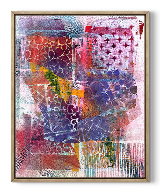 Original Abstract Painting 16×20 Purple Expressive Wall Art Contemporary Decor