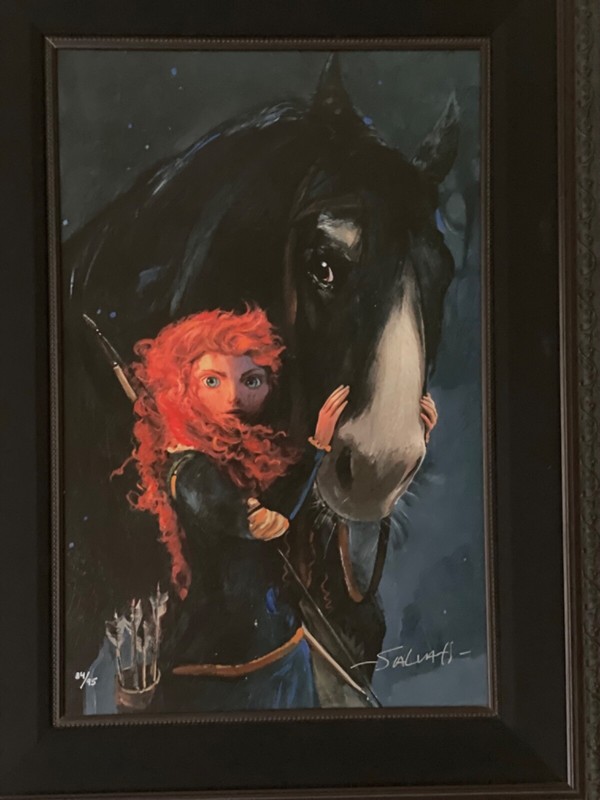 Jim Salvati Disney Willful Daughter, 20 by 26 framed