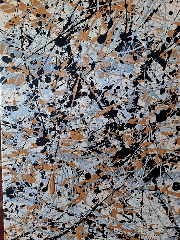Original Abstract Action Painting Jackson Pollock style on canvas gallery