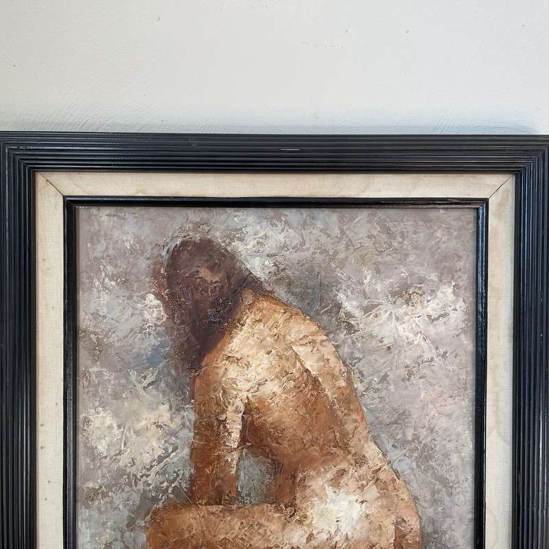 Original Edward Barton (American 1926- 2012 ) Oil on Canvas Painting Nude Woman gallery