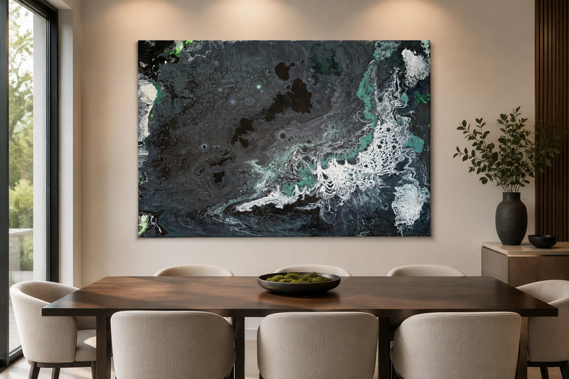 Hand Painted Abstract Artwork 120x100cm – Unique – Original – by K’lö
