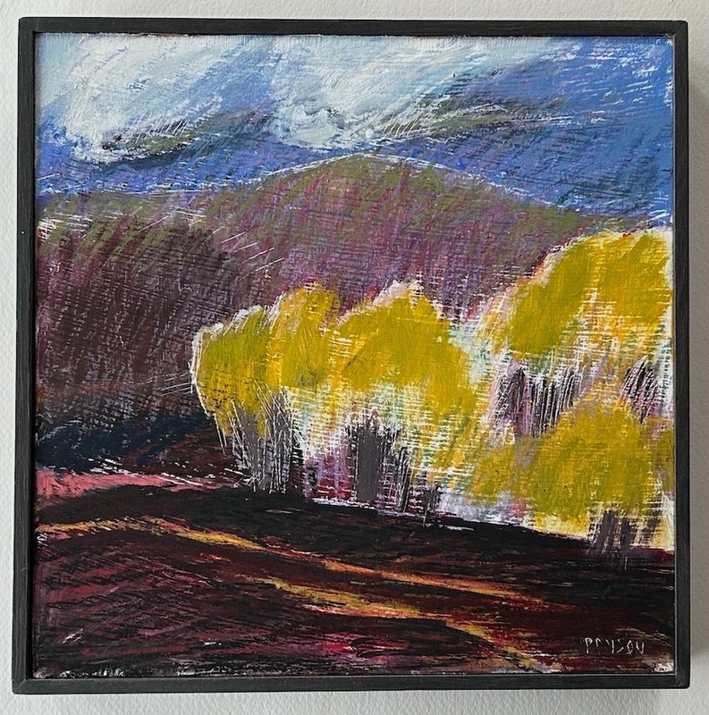 Maine Artist, Meg Brown Payson, «Untitled #5», mixed media on wood panel, 1991