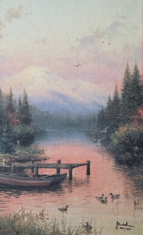Thomas Kinkade The End of a Perfect Day 16x20 Oil on Canvas gallery